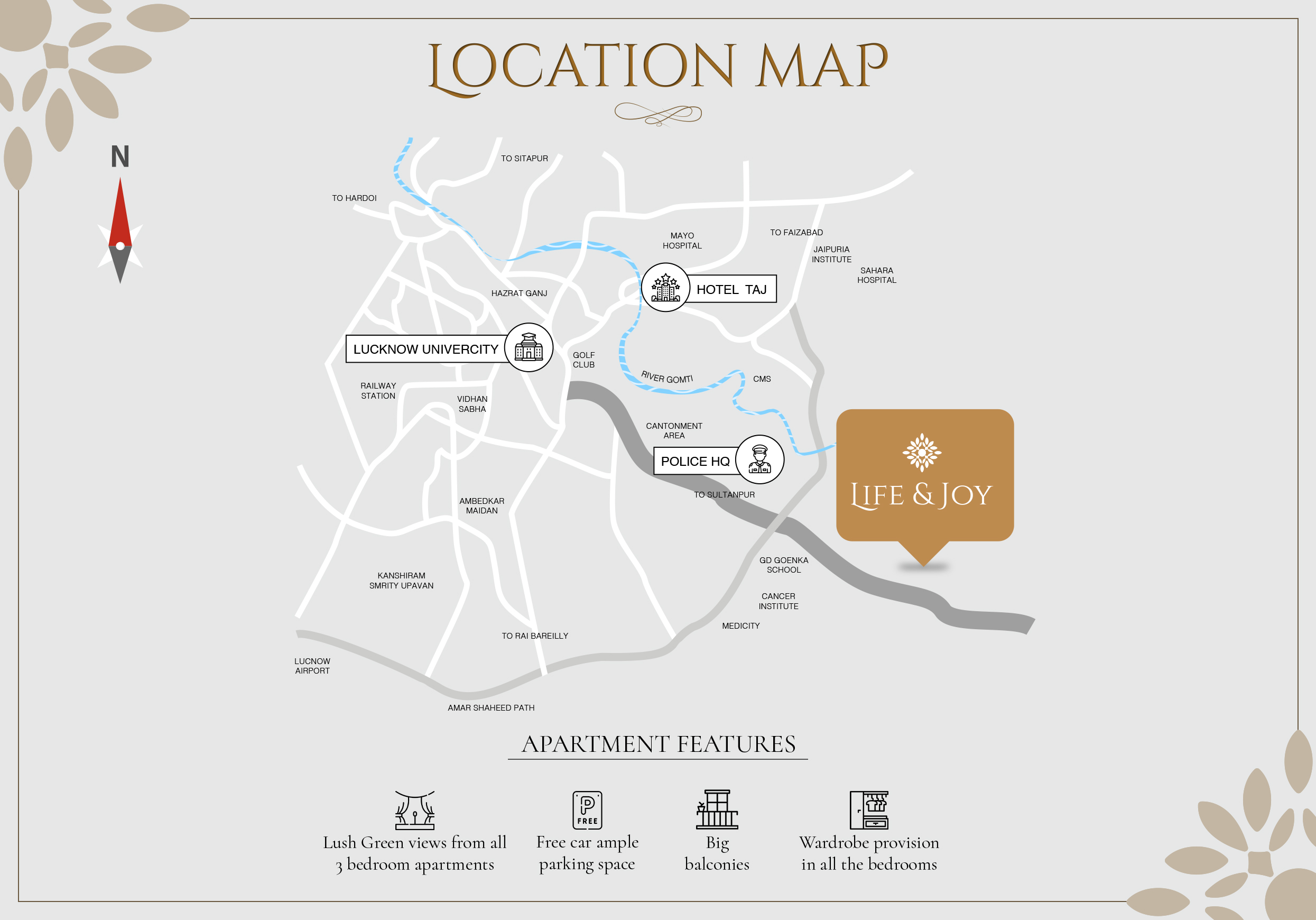 Life & Joy - Buy 2 & 3 BHK flat in Sultanpur Road,Lucknow