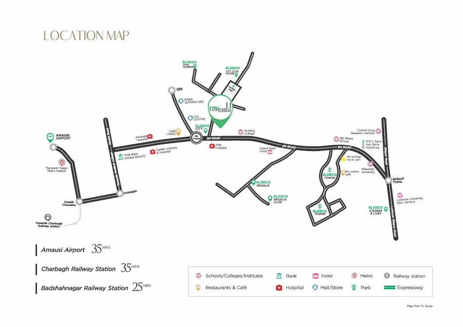 2 & 3 BHK flats in Lucknow, IIM Road (Eldeco Latitude 27)
