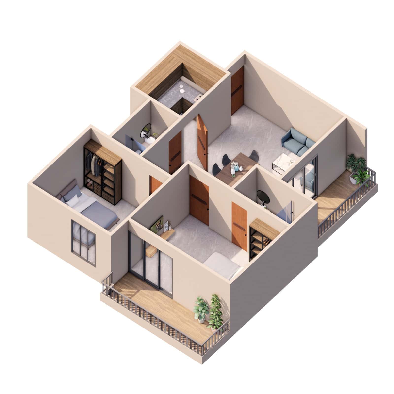 Apartment/Flat for sale in Varanasi : Spacious 2 & 3 BHK Home