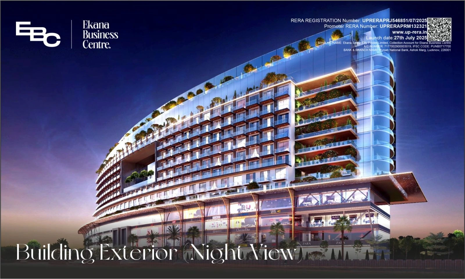 Ekana Business Centre Lucknow: 5-Star Suites & Retail Investment