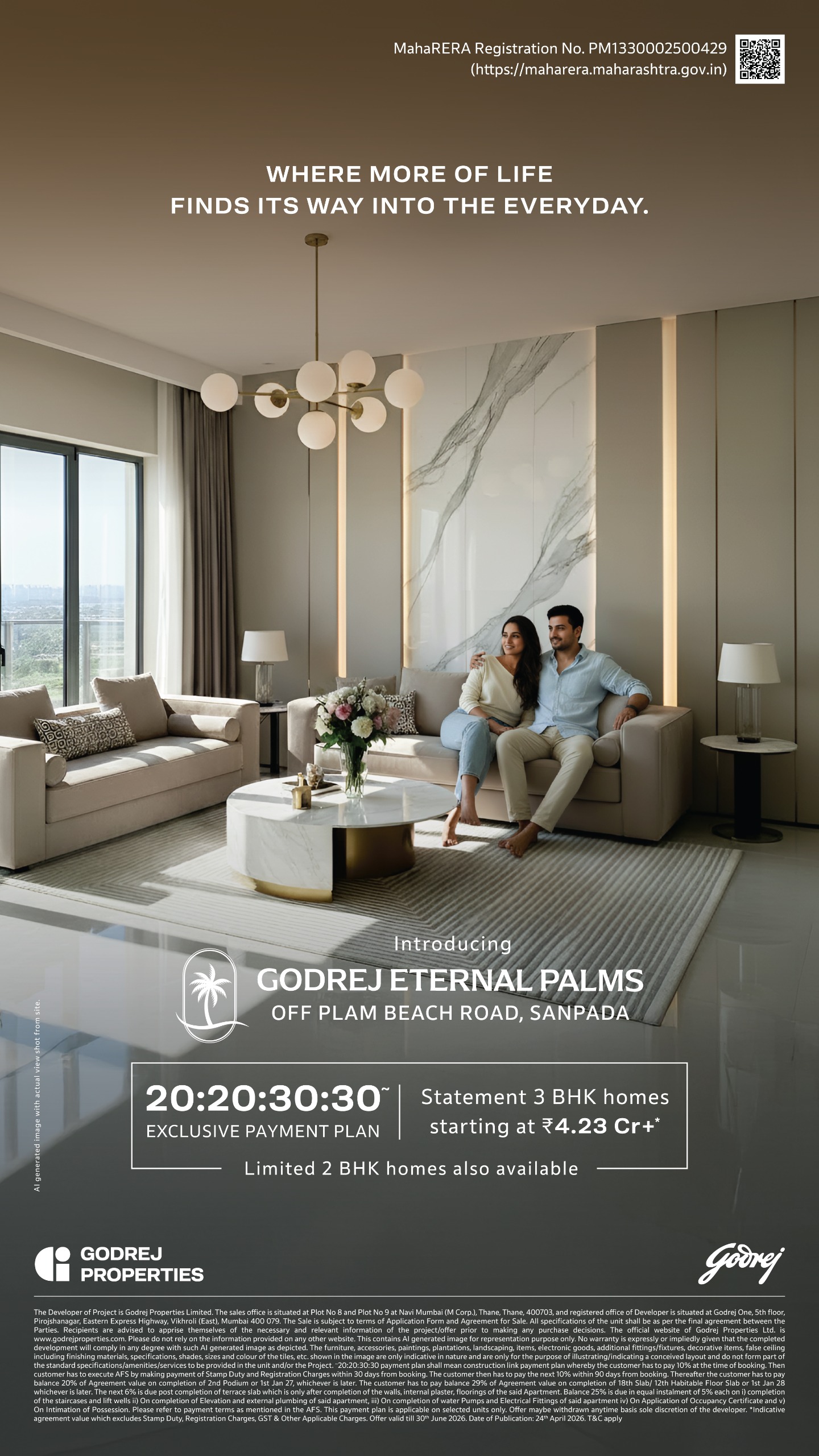 Godrej Eternal Palms, Sanpada - Premium 2 & 3 BHK Flat